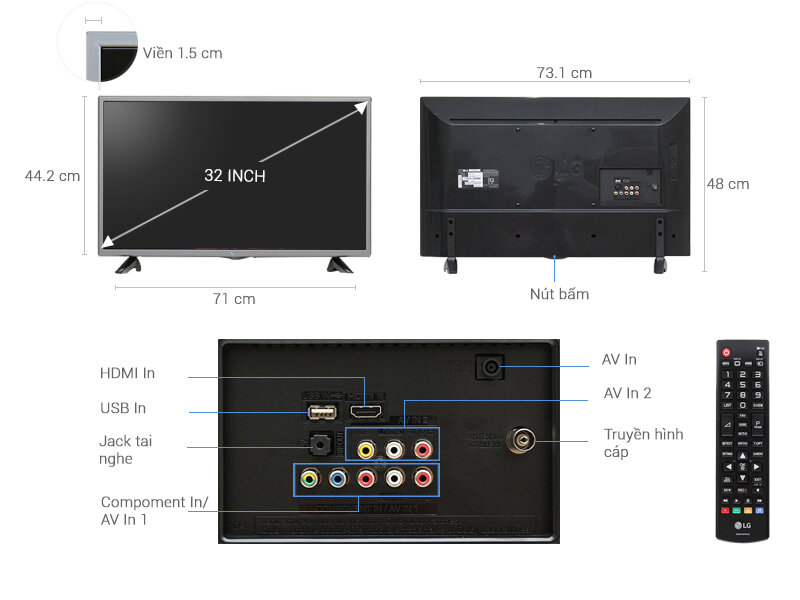 Tivi LG 32 inch 32LF510D