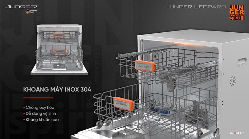 Máy rửa bát Junger DWJ-100 làm từ chất liệu cao cấp