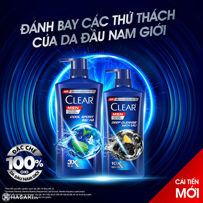 Dầu Gội Clear Men 630g