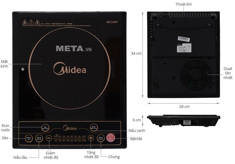 Bếp điện từ Midea MI-SV19EH Bếp điện từ Midea MI-SV19EH