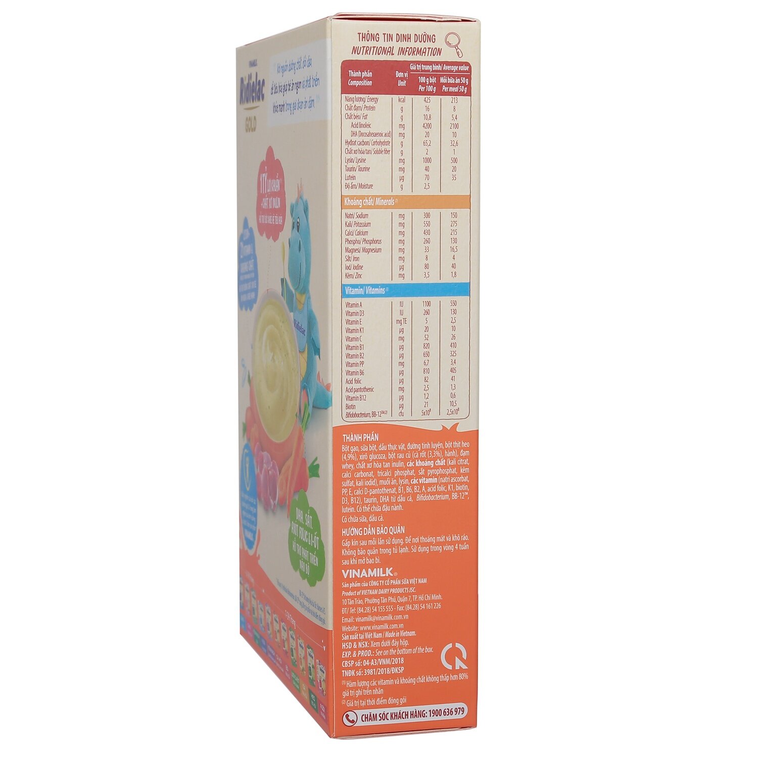 Hướng dẫn pha bột ăn dặm Ridielac Gold vị heo cà rốt 200g 