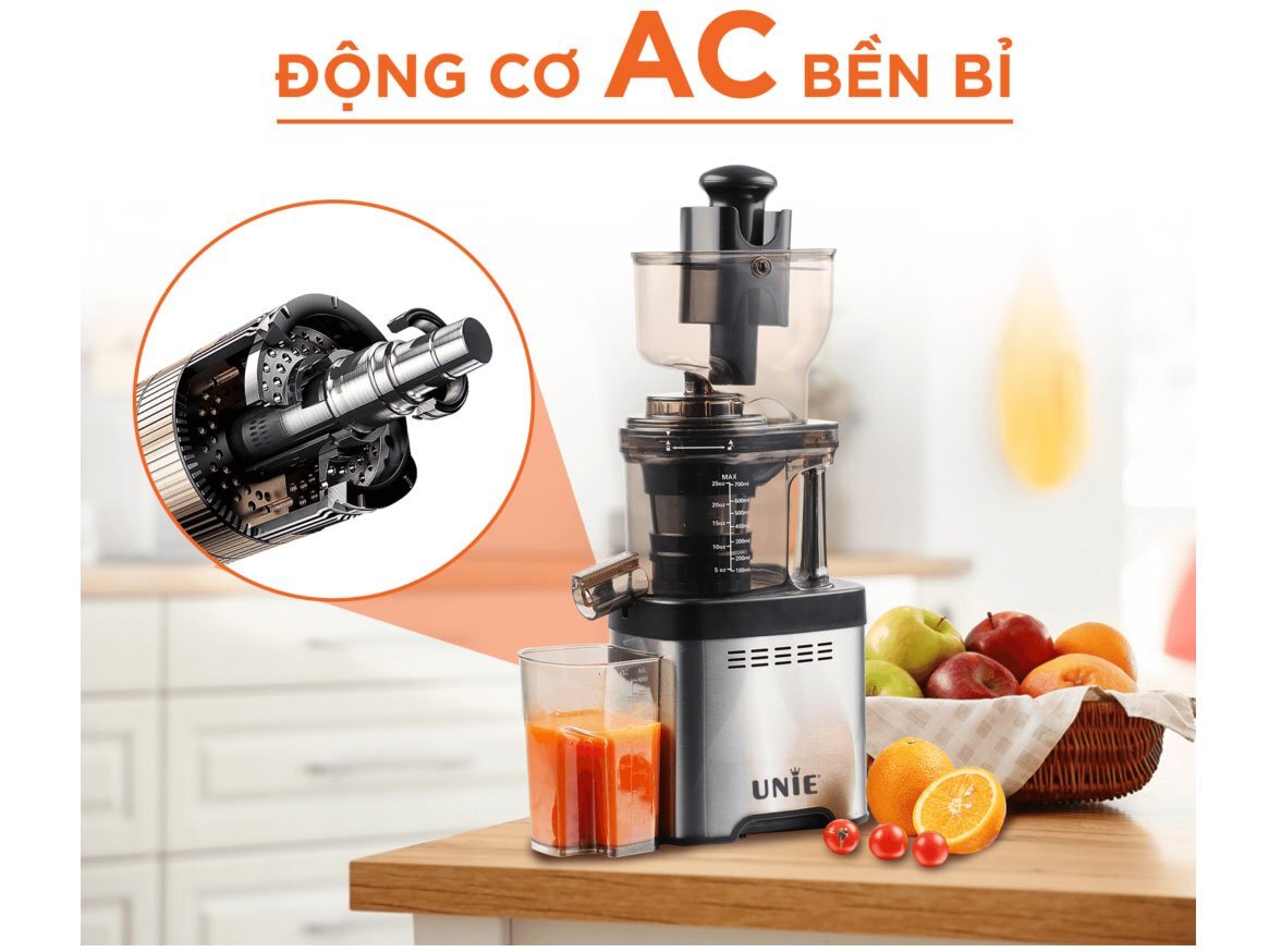 Máy ép chậm dùng động cơ AC bền bỉ Máy ép chậm
