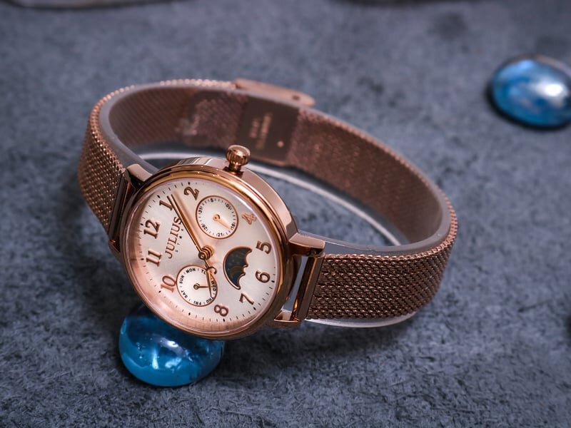Đồng hồ nữ Julius JS-047 Star kính Sapphire Hàn Quốc