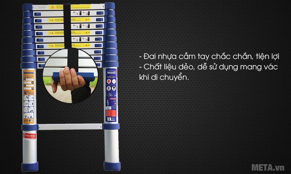 Thang nhôm rút đơn Nikawa NK-44
