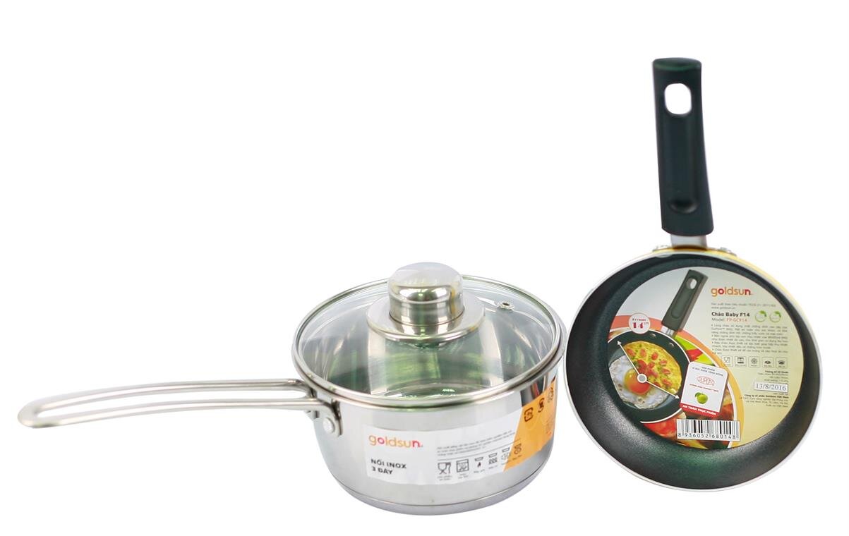 Bộ set baby Goldsun (1 nồi   1 chảo) GE16-2303SG