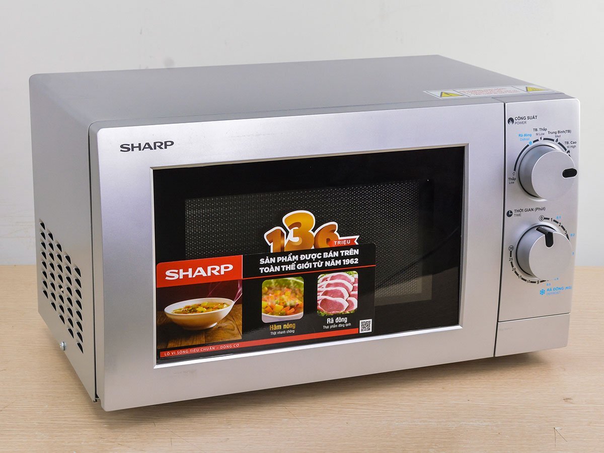 Lò vi sóng Sharp R 207VN SL 20 lít thiết kế gọn gàng, đẹp mắt