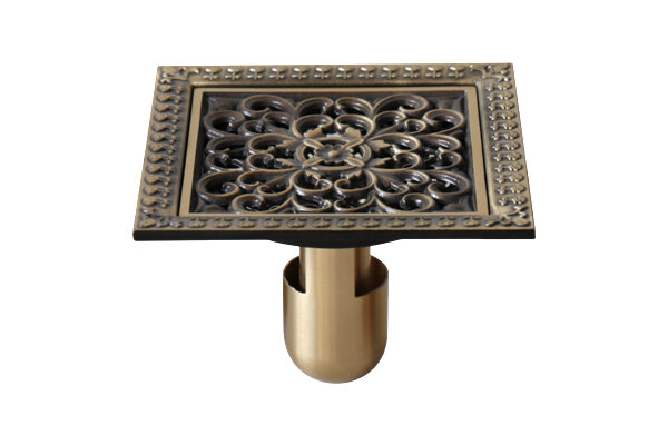 Phễu thoát sàn bằng đồng 12x12cm Kanly