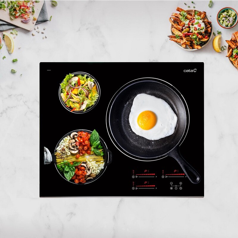 Bếp từ âm 3 vùng nấu Cata INSB 6032