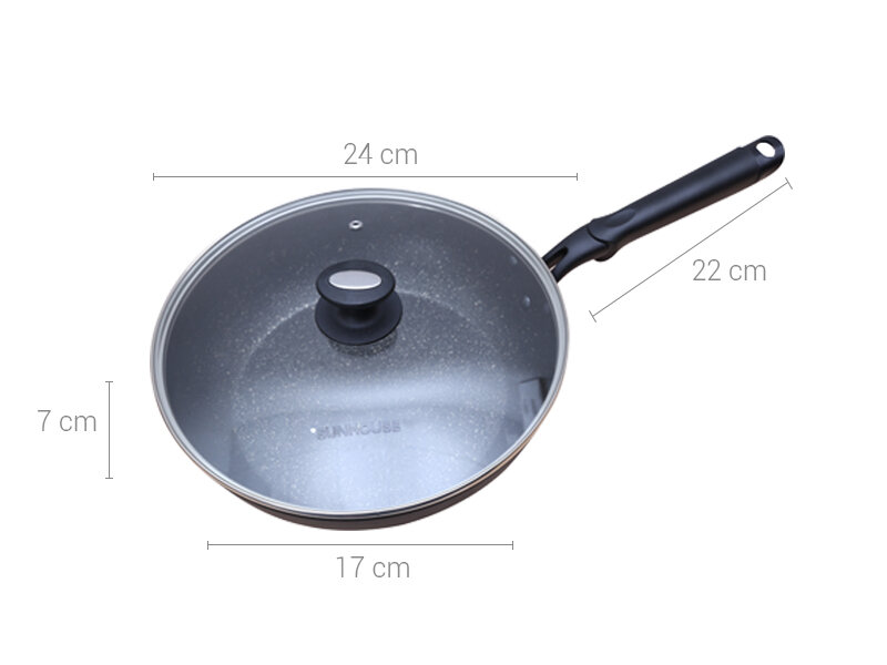 Chảo nhôm đáy từ chống dính 24 cm Sunhouse SWP24 Chảo nhôm đáy từ chống dính 24 cm Sunhouse SWP24