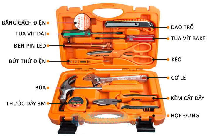 Bộ dụng cụ gia đình Asaki AK-9782