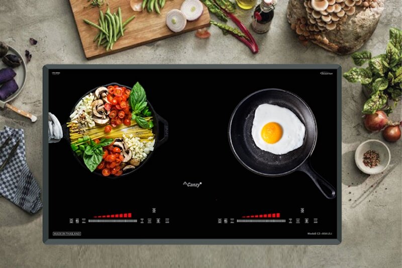 Bếp từ đôi Canzy CZ-858LSI tích hợp khóa bảng điều khiển, an toàn cho trẻ em