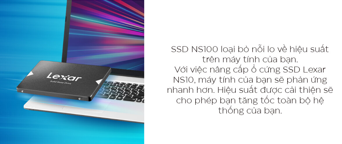 Ổ cứng SSD Lexar NS100 128GB Sata3 2.5 inch (Đoc 520MB/s - Ghi 450MB/s) 