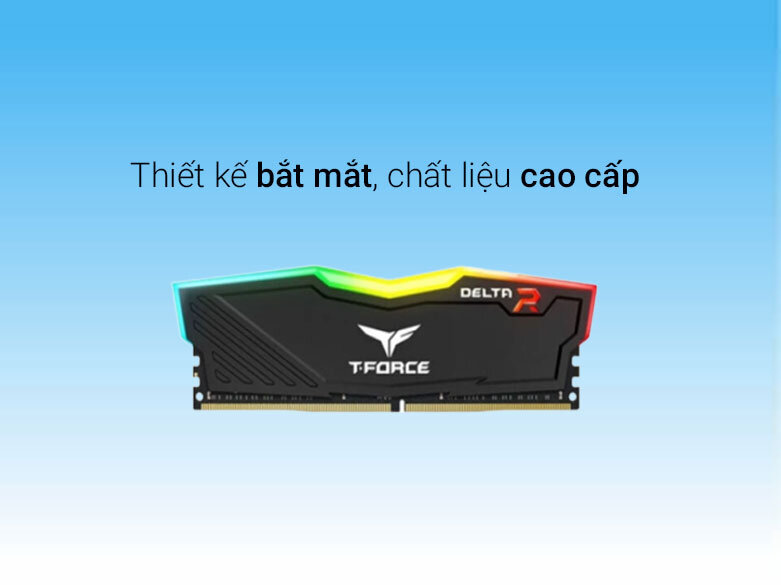 Ram Team T-Force Delta Black RGB 8GB| Thiết kế bắt mắt