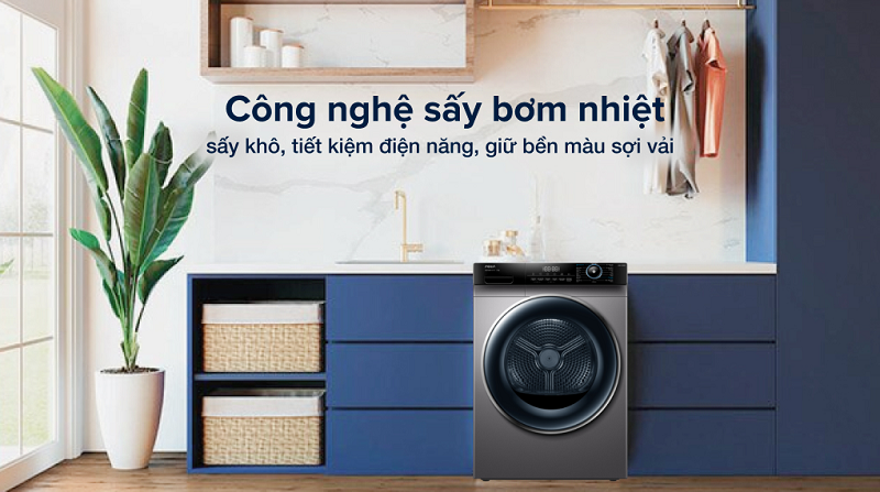 Máy sấy bơm nhiệt Aqua Inverter 10 kg AQH-H1000H PS