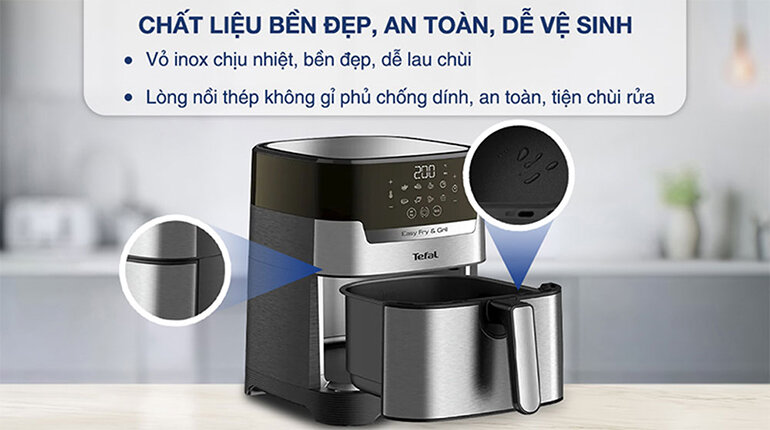 Nồi chiên không dầu Tefal EY505D15 thiết kế sang và đẹp