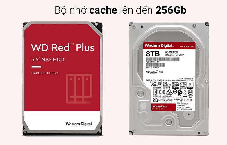 Ổ cứng HDD WD Red Plus | Bộ nhớ case lên 256gb
