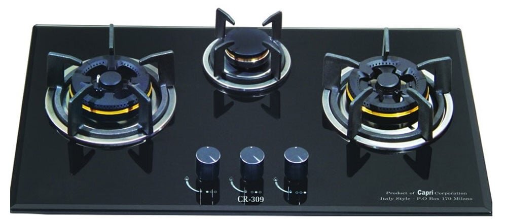 Bếp gas âm Capri CR 309KT màu đen Bếp gas âm Capri
