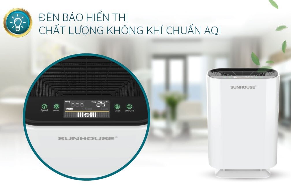 Sunhouse SHD-20AP9718 có bảng điều khiển cảm ứng dễ sử dụng