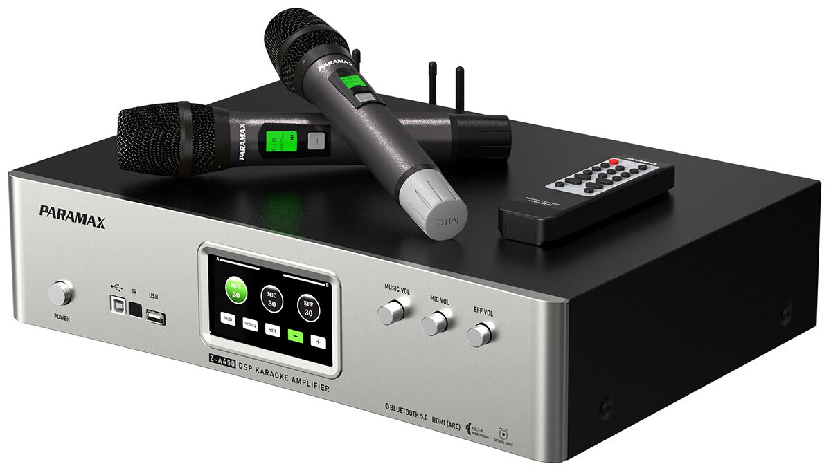 Amply tích hợp mixer karaoke và đi kèm micro
