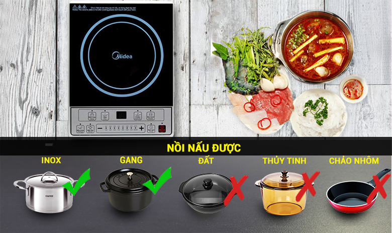 Bếp từ Midea MI-B2015DE Bếp từ Midea MI-B2015DE