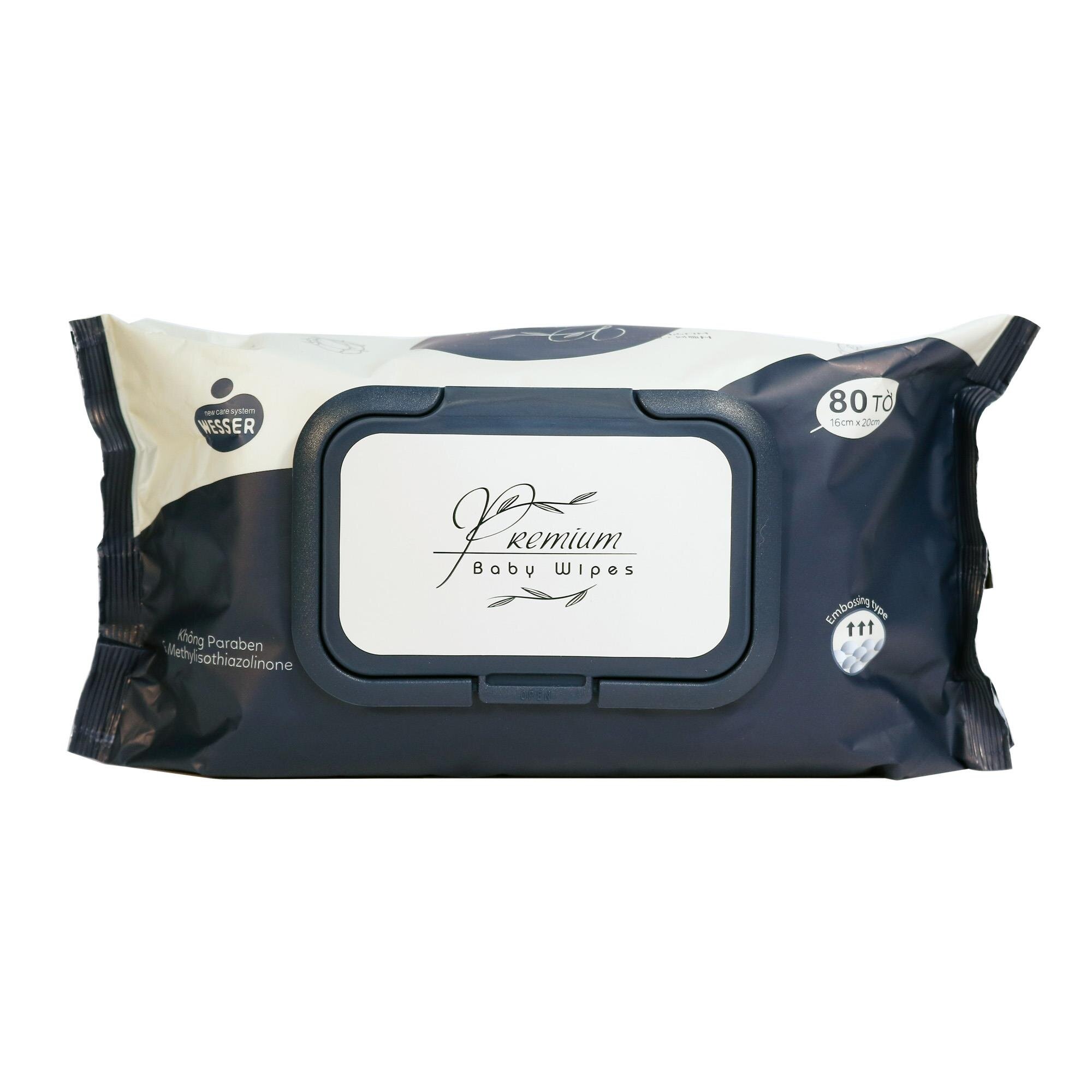 Khăn ướt cao cấp cao cap Wesser 80 tờ