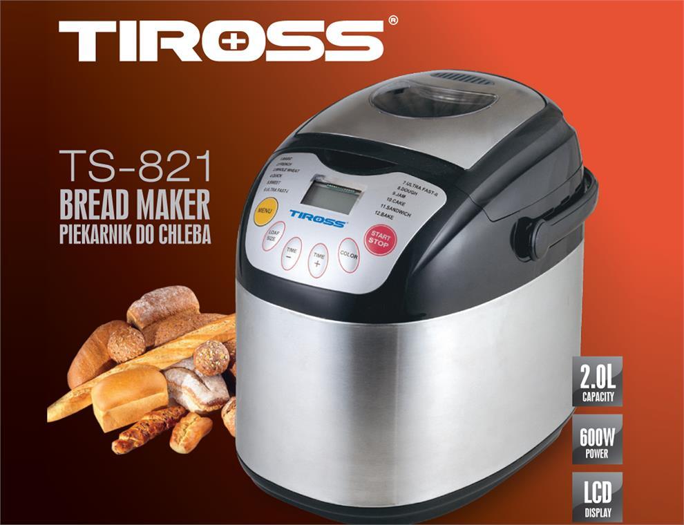 Máy làm bánh mỳ Tiross TS821 Máy làm bánh mỳ Tiross TS821