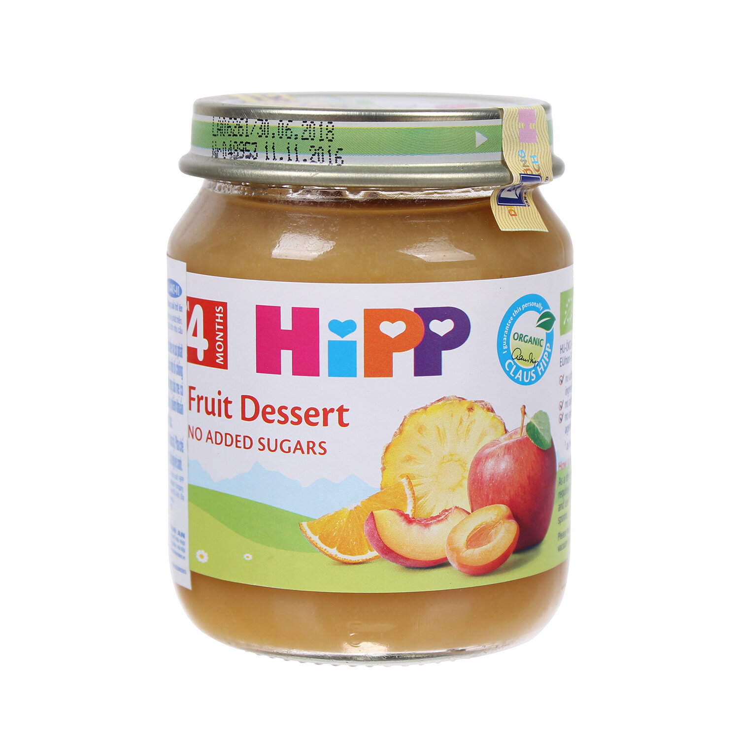 Dinh dưỡng đóng lọ HiPP hoa quả tráng miệng 4403 (125g)  Dinh dưỡng đóng lọ HiPP hoa quả tráng miệng 4403 (125g)