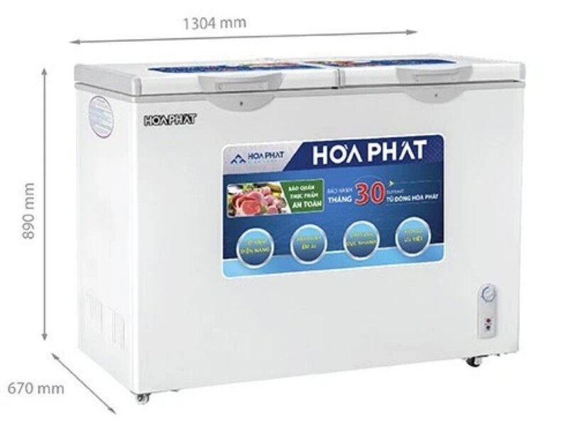 Tủ đông Hòa Phát 1 ngăn 352 lít HCF-666S1N2