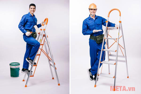 Thang nhôm ghế bản to 5 bậc Advindeq ADS-705