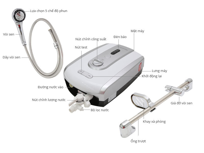 Máy nước nóng Ariston BE-4522E (Trắng) Máy nước nóng Ariston BE-4522E (Trắng)