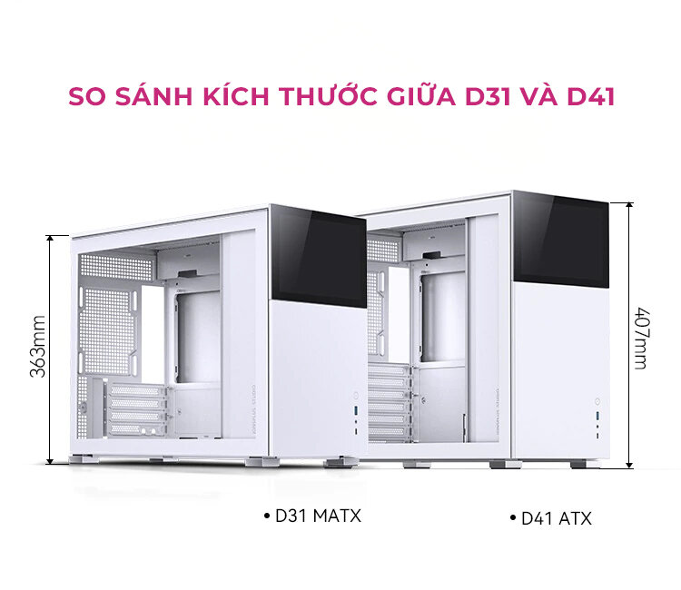 Vỏ case Jonsbo D41 STD White ( Mid Tower/Màu Trắng)