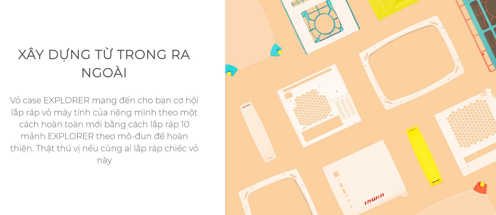 Vỏ Case Inwin Explorer Justice White (Mini Tower/Màu Trắng)