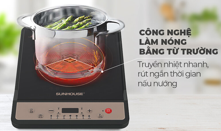 Bếp từ dương 1 vùng nấu Sunhouse SHD6159
