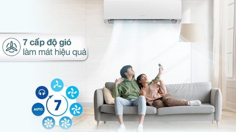 Điều hòa Gree Inverter 18000 BTU 2 chiều CHARM18HI gas R-32 4 Điều hòa Gree Inverter 18000 BTU 2 chiều CHARM18HI cấp gió