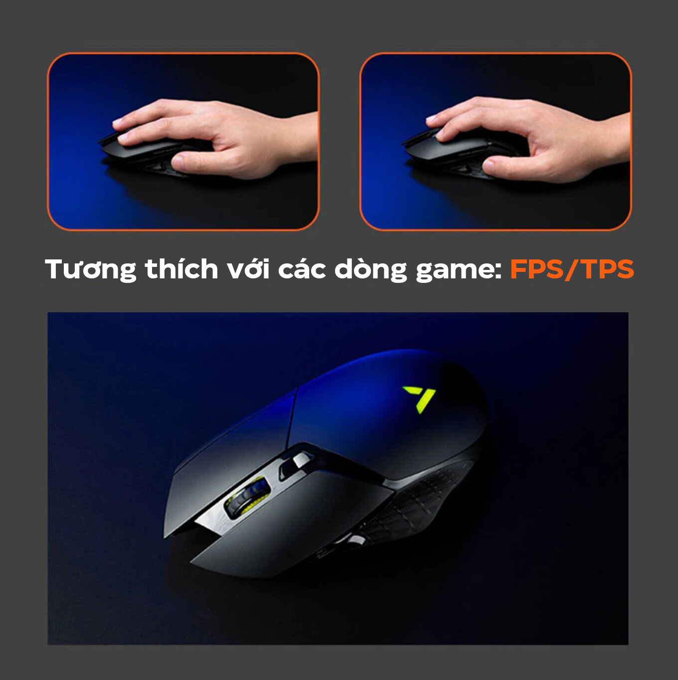 Chuột Gaming không dây Rapoo V30W Wireless 2.4G