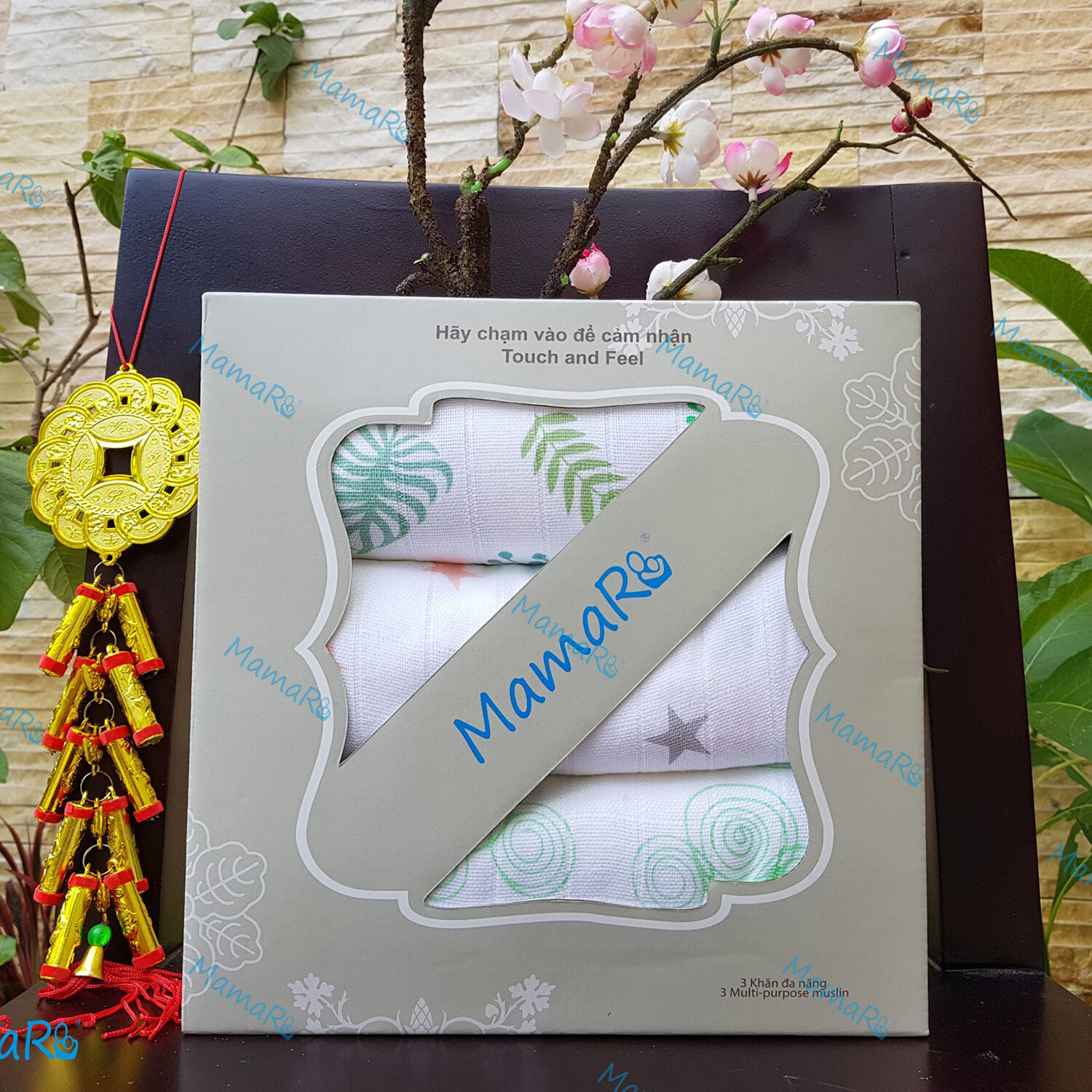 Khăn đa năng bamboo set 3 Mamaru Khăn đa năng bamboo set 3 Mamaru
