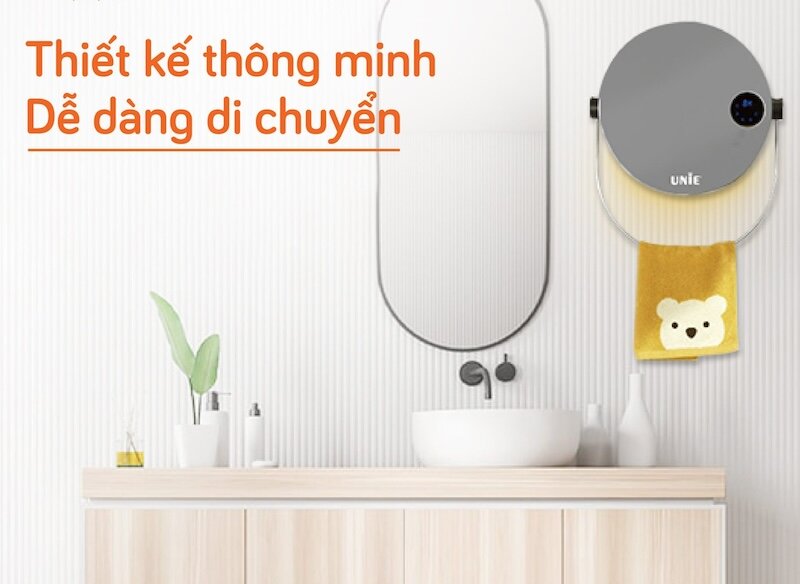 Máy sưởi gốm Unie UE-125 chất liệu an toàn (Ảnh: Unie).