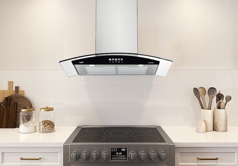 Máy hút khử mùi Kaff KF-GB706 được trang bị bảng điều khiển nút nhấn thông minh