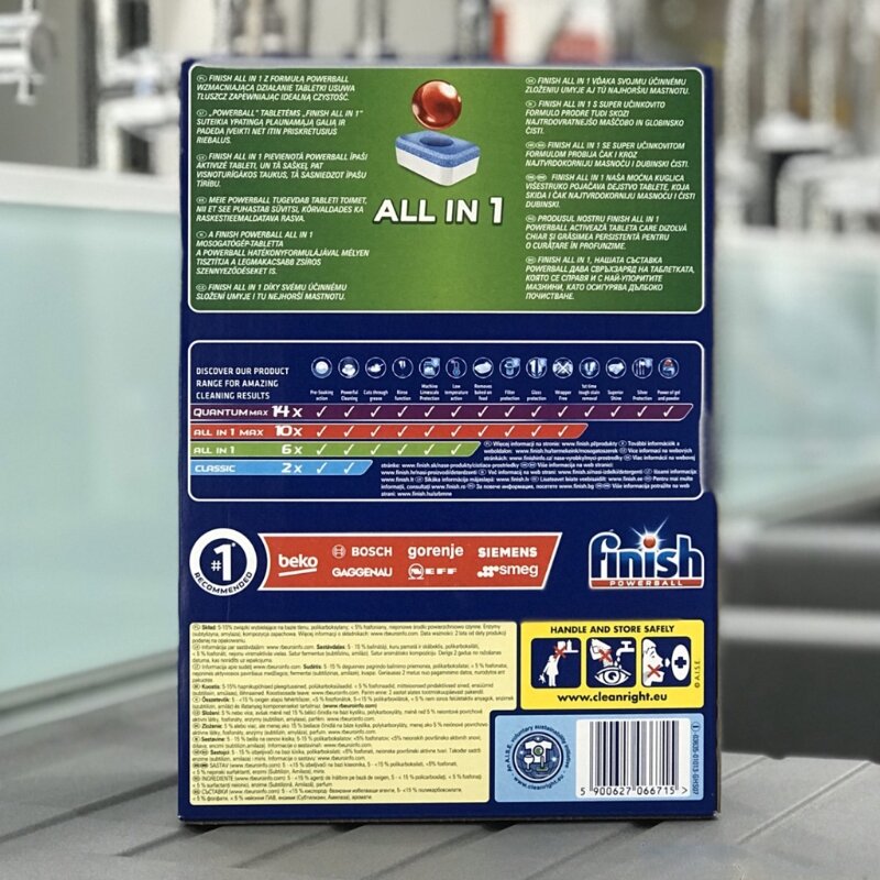 Viên rửa bát Finish All In 1 FVAT100LM