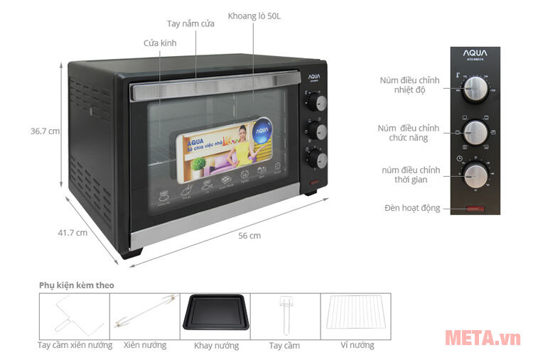 Lò nướng Aqua ATO-CRL8076 (45 lít)