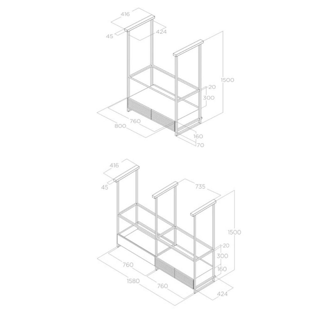 Bản vẽ kỹ thuật máy hút mùi đảo ELICA OPEN SUITE SUPERIOR