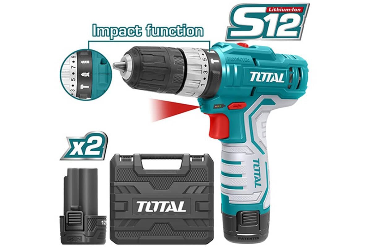 Máy khoan búa pin S12 Total TIDLI1232