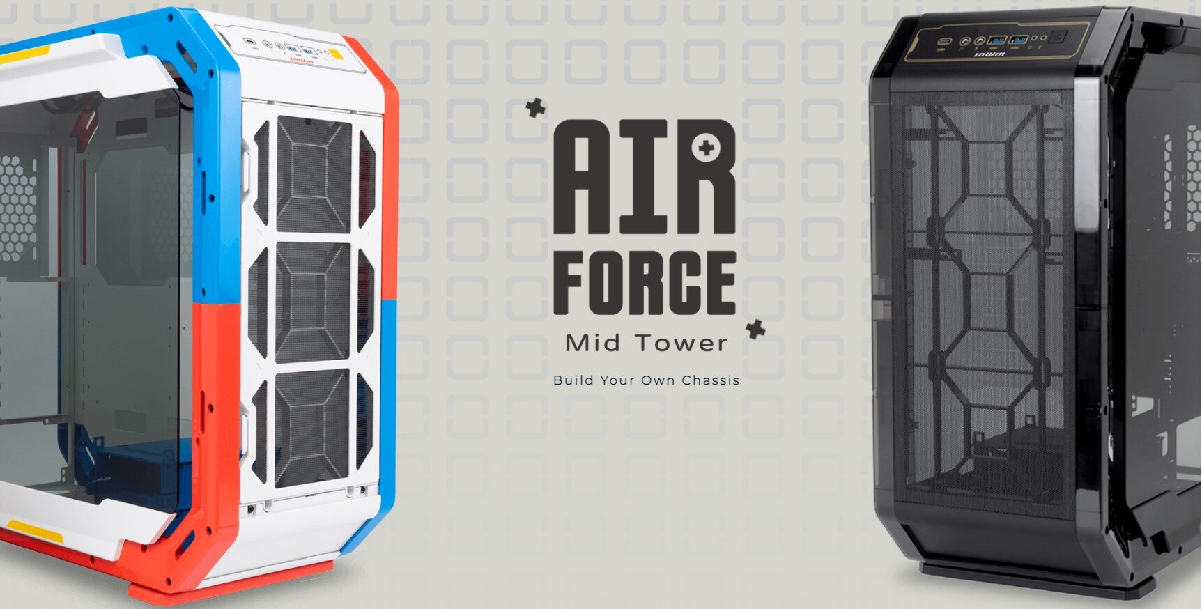 Vỏ Case Inwin Airforce Phantom Black (Mini Tower/Màu Đen)
