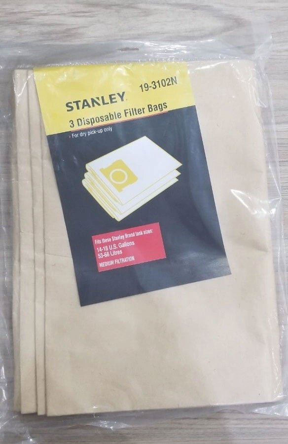 Túi giấy đựng bụi dùng cho máy hút bụi Stanley 19-3102N Túi giấy đựng bụi dùng cho máy hút bụi Stanley 19-3102N