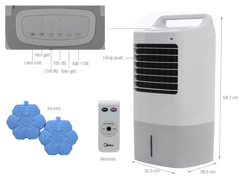 Quạt điều hòa Midea AC120-16AR Quạt điều hòa Midea AC120-16AR