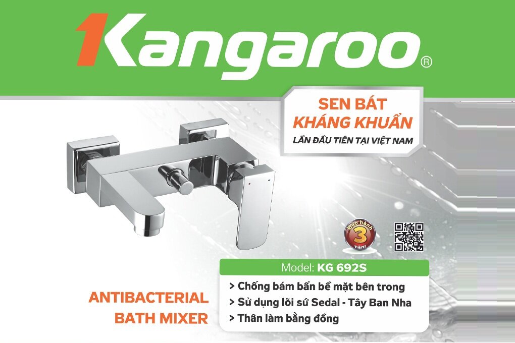 Sen tắm nóng lạnh kháng khuẩn Kangaroo KG-692S