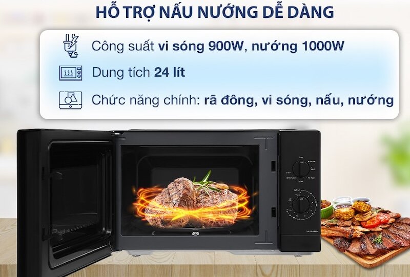 Lò vi sóng Panasonic NN-GM34NBYUE sở hữu công suất lớn