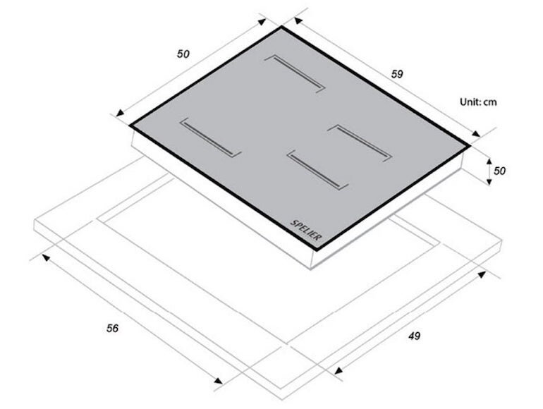 Bếp từ âm 3 vùng nấu Spelier SPE–IC 938G