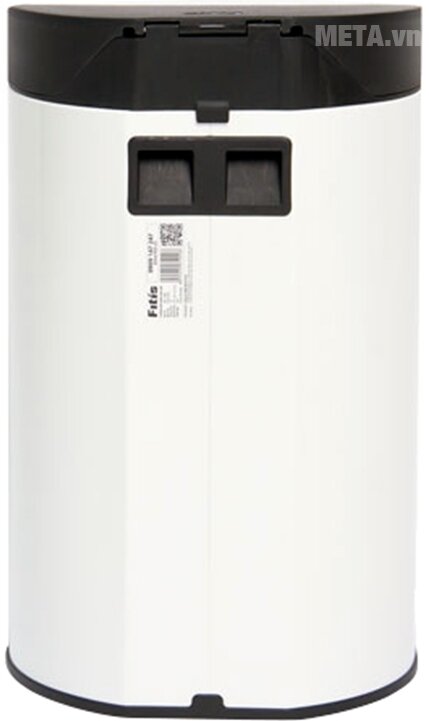 Thùng rác Inox đạp tròn nhỏ Fitis RPS1-904 - 12L (Trắng)
