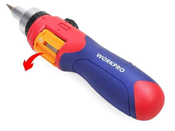 Thao tác xoay để chọn loại vít Workpro W021180